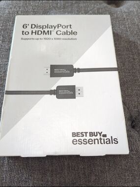 Best Buy Essentials 6' DisplayPort to HDMI Cable - Black